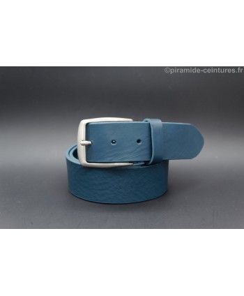 Large turquoise leather belt