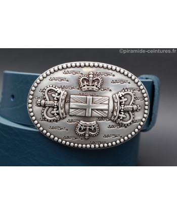 Turquoise large belt English buckle - detail