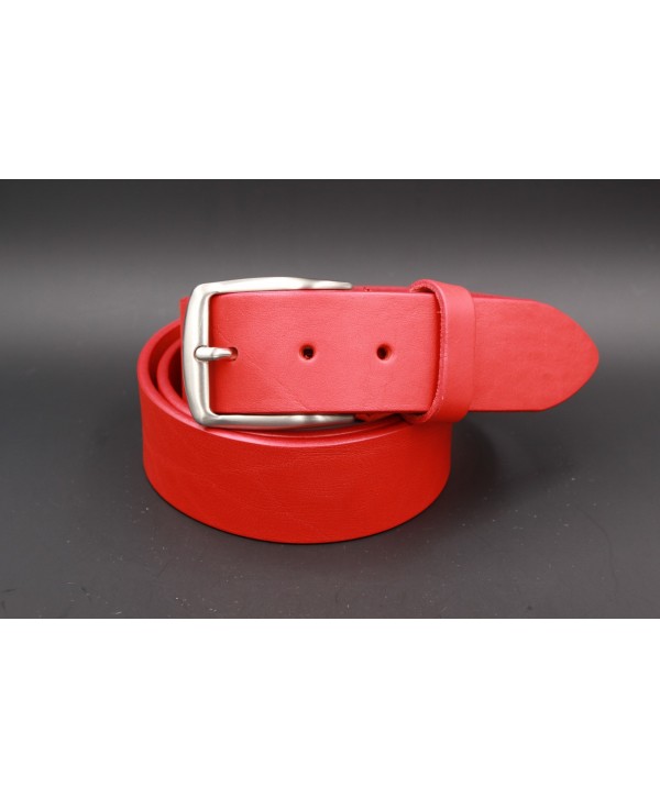 Big size large red leather belt