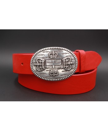Red Large belt English buckle