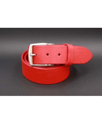 Large red leather belt