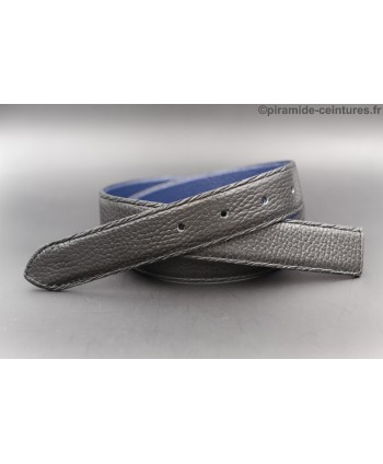 Reversible belt strap 30 mm - Black / Blue - Black side