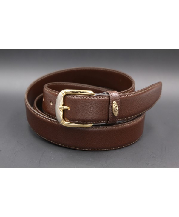 Brown split leather belt 30mm