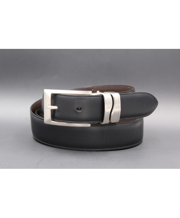 Reversible leather belt - black side