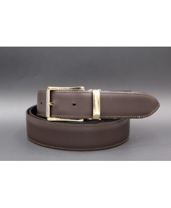 Brown cowhide leather belt