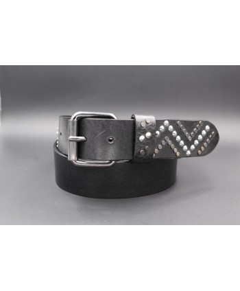 Black studded large belt