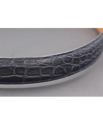 Navy alligator skin belt - skin detail